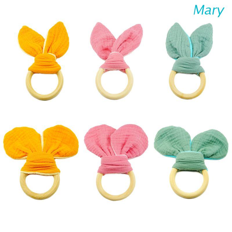 Mary Mainan Teether Bayi Newborn Bahan Kayu