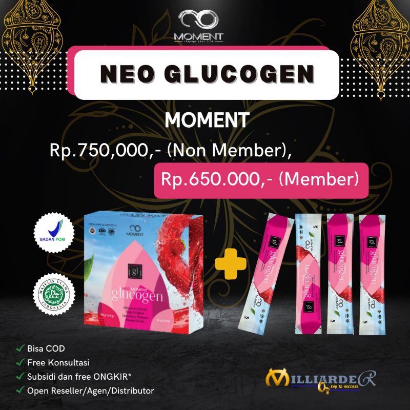 NEO GLUCOGEN BUBUK COLLAGEN ASLI BY MOMENT SUPLEMEN KECANTIKAN ANTI KERUTAN