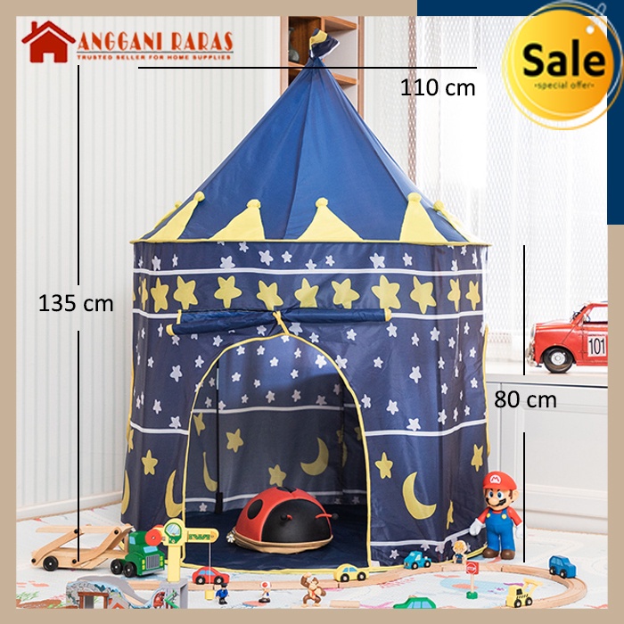 Tenda Mainan Tenda Anak Anak Tempat Anak Balita Bermain Tenda Lipat Portable Model Kerucut