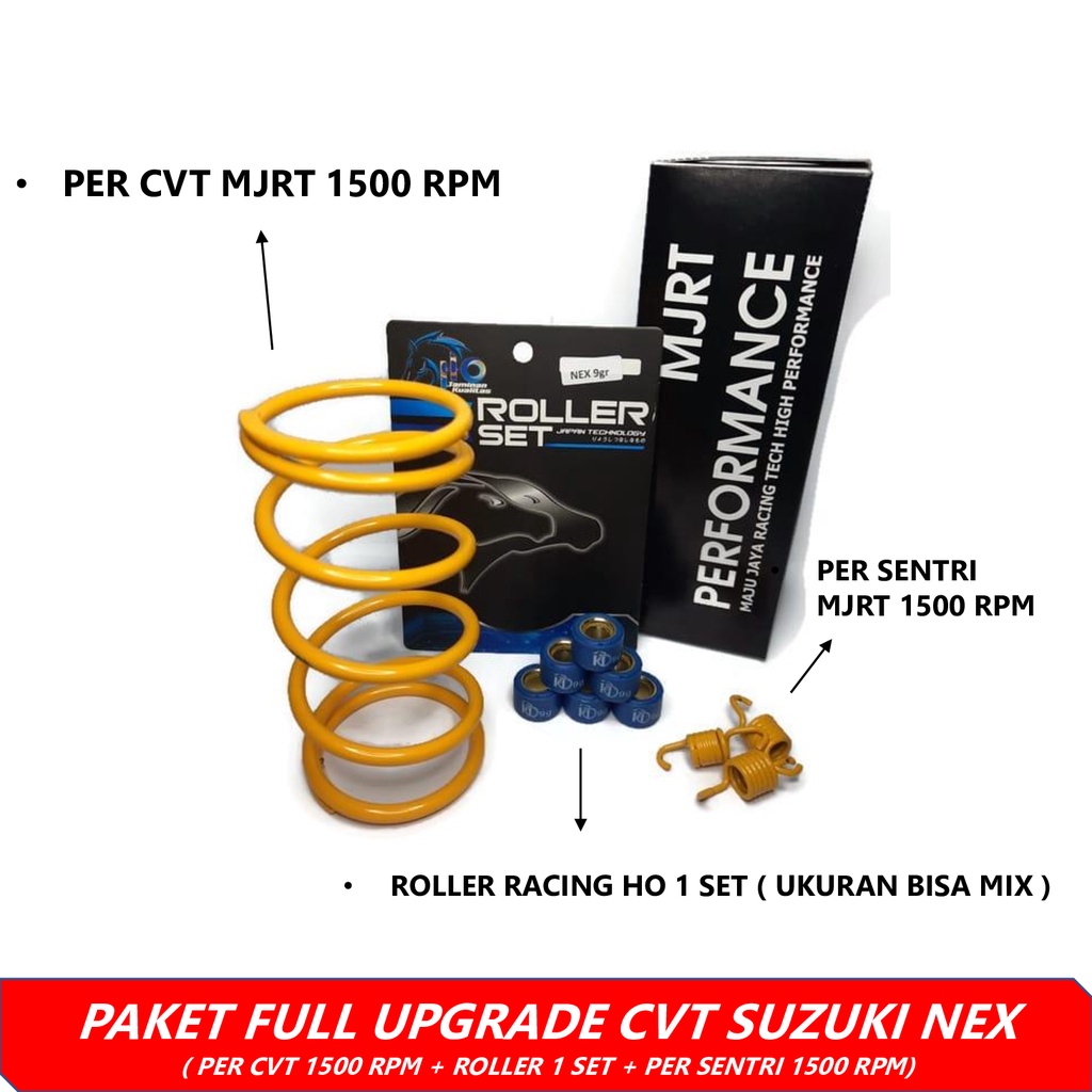PAKET FULL UPGRADE PER CVT 1500 RPM PER 1500 RPM SENTRI ROLLER NEX UPGRADE CVT