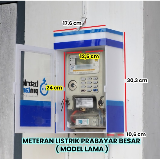 Box Pln Pelindung Kwh Meteran Listrik Pintar Prabayar Besar Bahan Akrilik