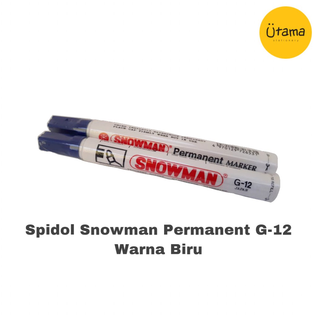 

Spidol Snowman Permanen G-12 BIRU/Permanent Marker G12 BLUE (Grosir 6pc @5.250)