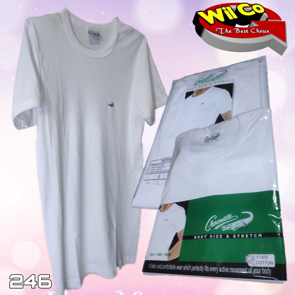 K246 - KAOS DALAM PRIA OBLONG CROCODILE SIZE S - XL HARGA PER 1 PCS