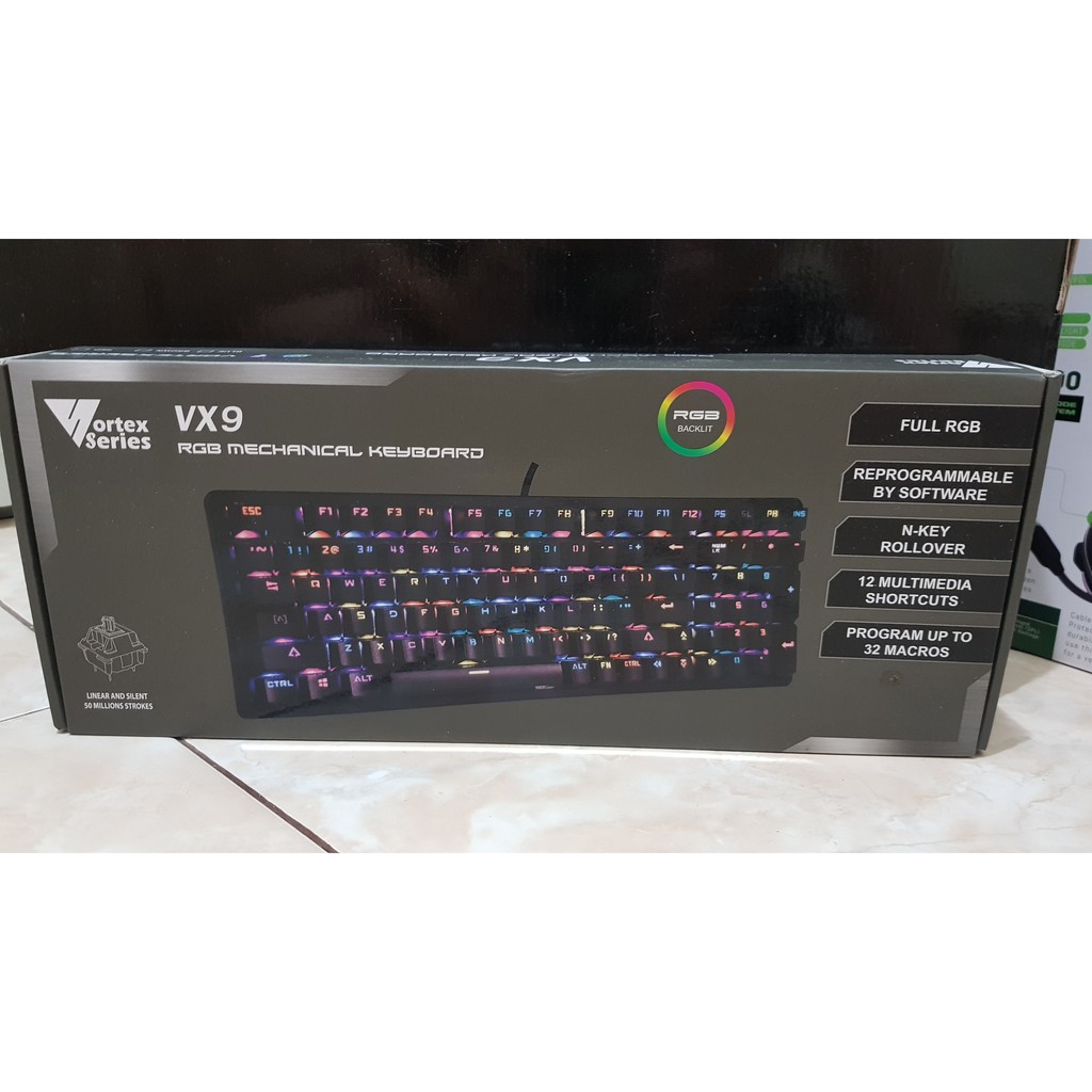 [Preloved/Like NEW] VortexSeries VX9 Mech / Mechanical Keyboard Red Switch (Linear and Silent)