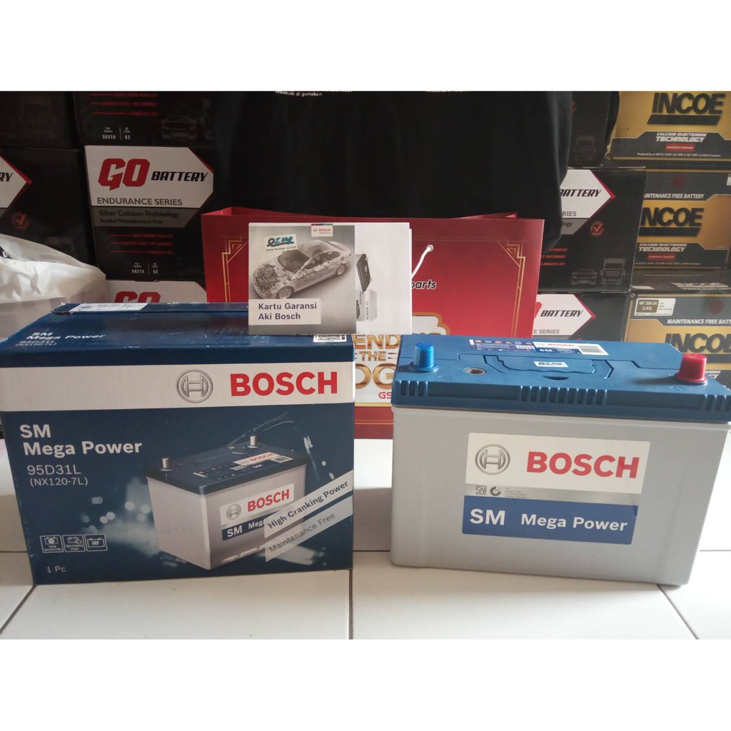 Aki Mobil Fortuner, Pajero Sport Dakar NX120-7L / 95D31L BOSCH