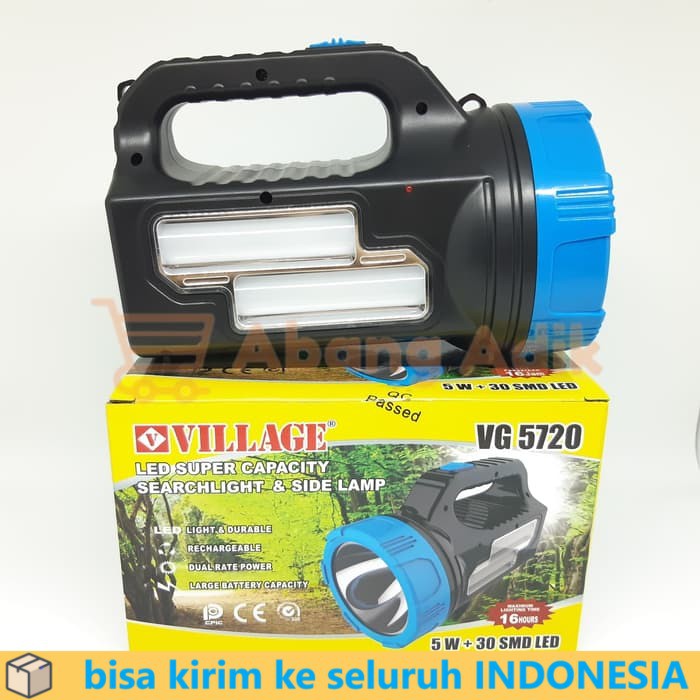 Senter Sorot 5W & Lampu Emergency 30 SMD LED VILLAGE VG-5720 VG5720