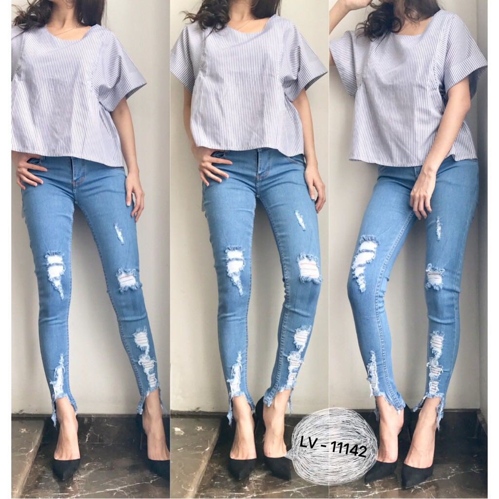 HARGA ASLI 150RBMURAH SAJA 1 Kg 5 Celana Jeans Sobek