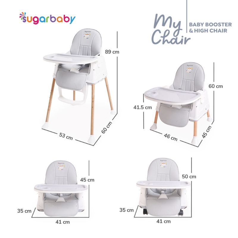 Kursi Makan Bayi Sugar baby My Chair / K-Chair K Chair Klassic / Fun Chair / 4IN1 Sit On Me / Hello Bear Folded Booster &amp; Chair Kursi Bayi Sugarbaby