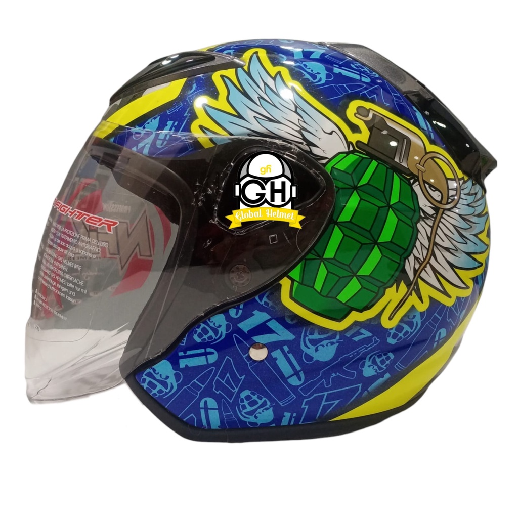 HELM NHK R6 HALF FACE KAREL #2 BLACK