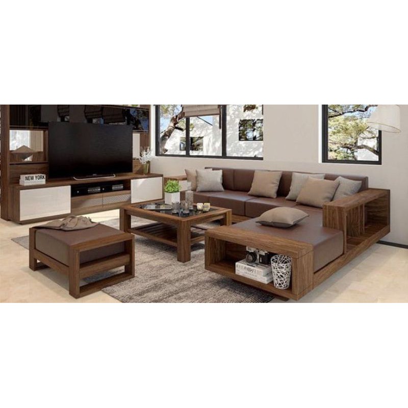 KURSI MINIMALIS L MINIMALIS BUSA TEBAL KAYU JATI