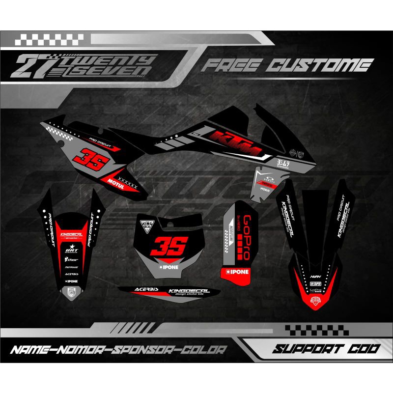 DECAL KTM 250 2017 DECAL STIKER KTM 250 2017 FULL BODY
