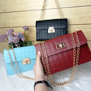 116 TAS SLEMPANG KOTAK  BORDIR / TAS BAHU KANCING PUTAR / SLING BAG SUNNY / TAS MURAH