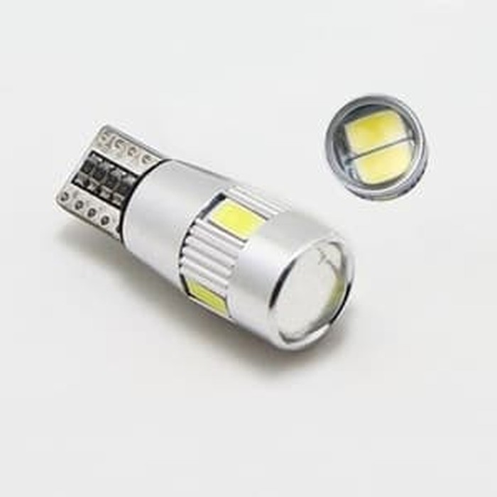 LED Spextrum Lampu Senja T10 5630 5730 6 Mata + Lensa CANBUS 12V 3W