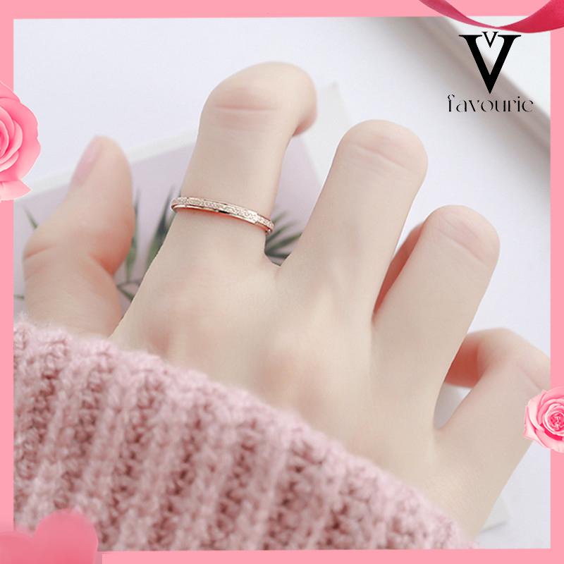 [COD]18K Emas Cincin Pasangan Fashion Matte Karat Bukti Cincin Wanita Pria Perhiasan Aksesoris-FA