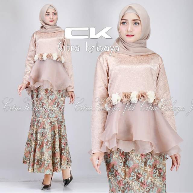 Set Kebaya brokat  sabyan organza bordir ck 11 kebaya 