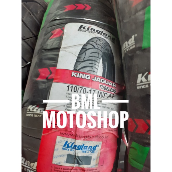 Ban Kingland Jaguar 110/70-17 Tubeless Ban Luar Bebek Ring 17