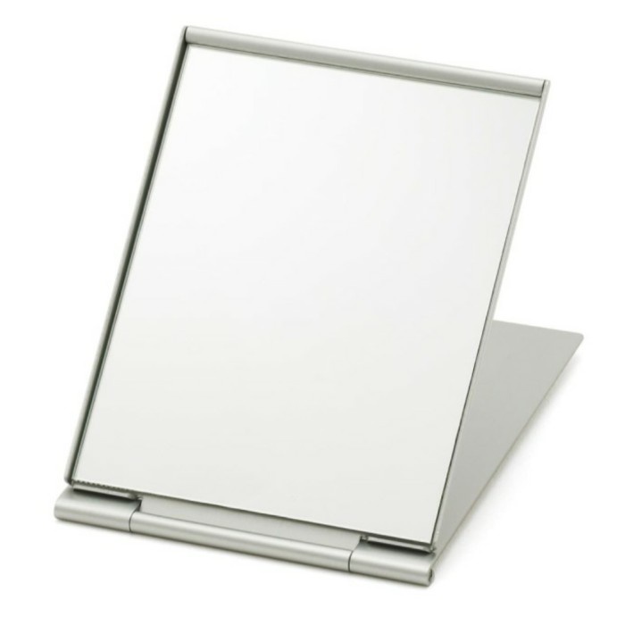 MUJI - Aluminium Compact Mirror || Cermin Make Up - L