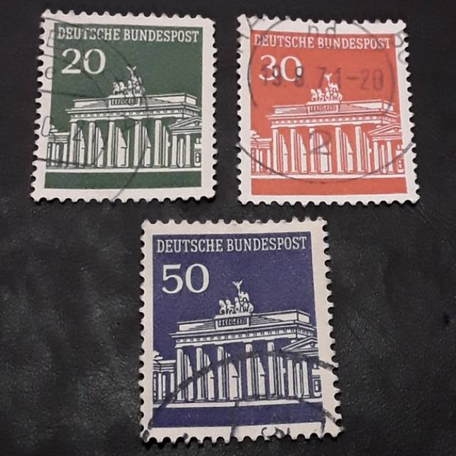 

Perangko jerman set 3 pcs seri bangunan C