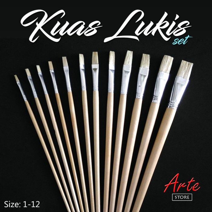 

(TERLARIS) Kuas Lukis Set isi 12pcs
