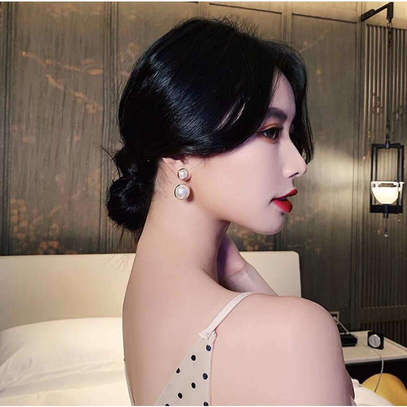 925 jarum perak Korea anting-anting wanita baru fashion Net merah temperamen mutiara imitasi anting-