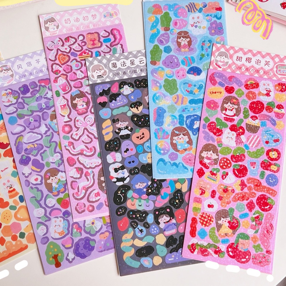 Gantungan Kunci Bentuk Bintang Kecil Bahan Akrilik Bening Dengan Stiker Untuk Aksesoris Tas