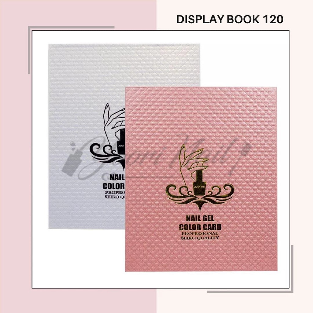 Buku display kutek 120 warna nail book color display gel polish