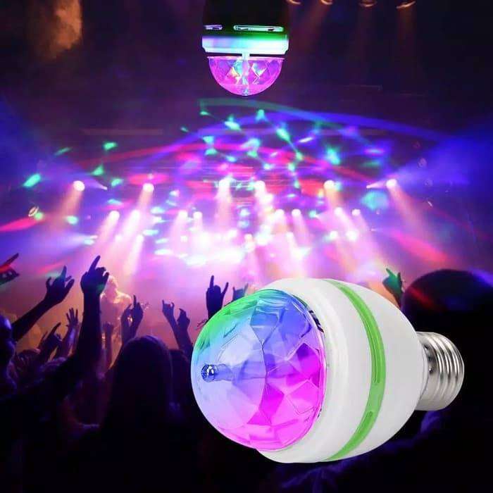 Lampu LED Disco Putar RGB warna warni Party rotating lamp
