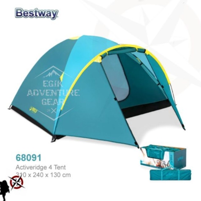 Tenda Bestway Pavillo x4 / Bestway 68091 Tenda Camping Dome 4 Orang | New Pavillo Activeridge 4