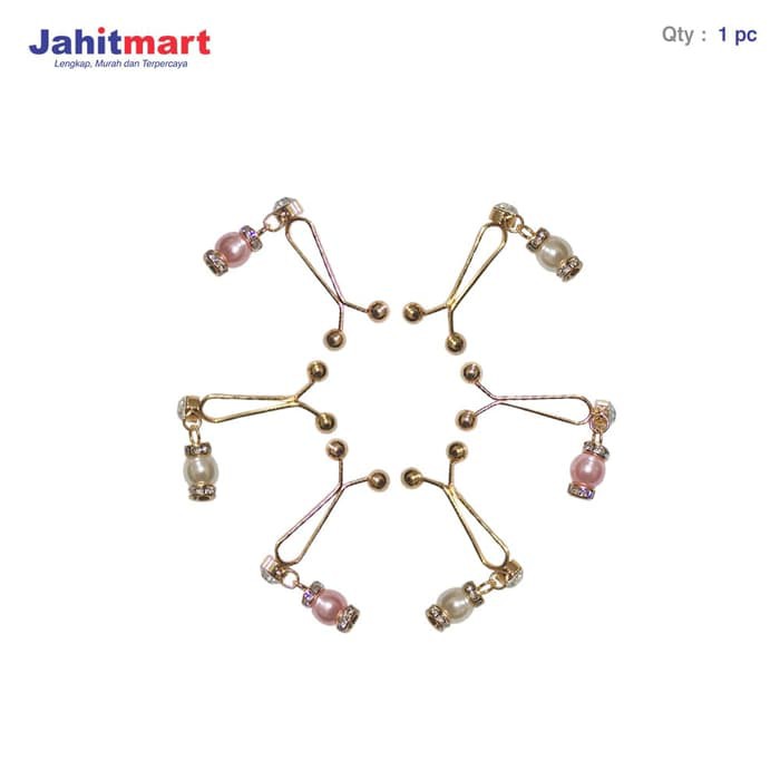 Dijual Hijab Klip   Jarum Turki   Penjepit Kerudung model Mutiara Murah