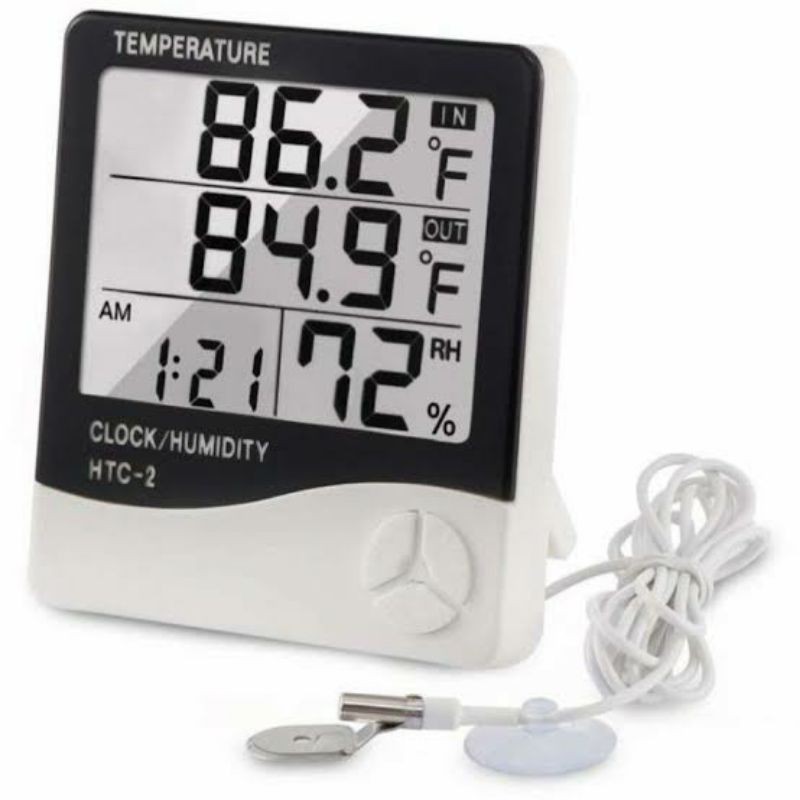 HTC-2 Digital Hygrometer Temperature Meter Clock HTC2 HTC 2 kabel 1,5m