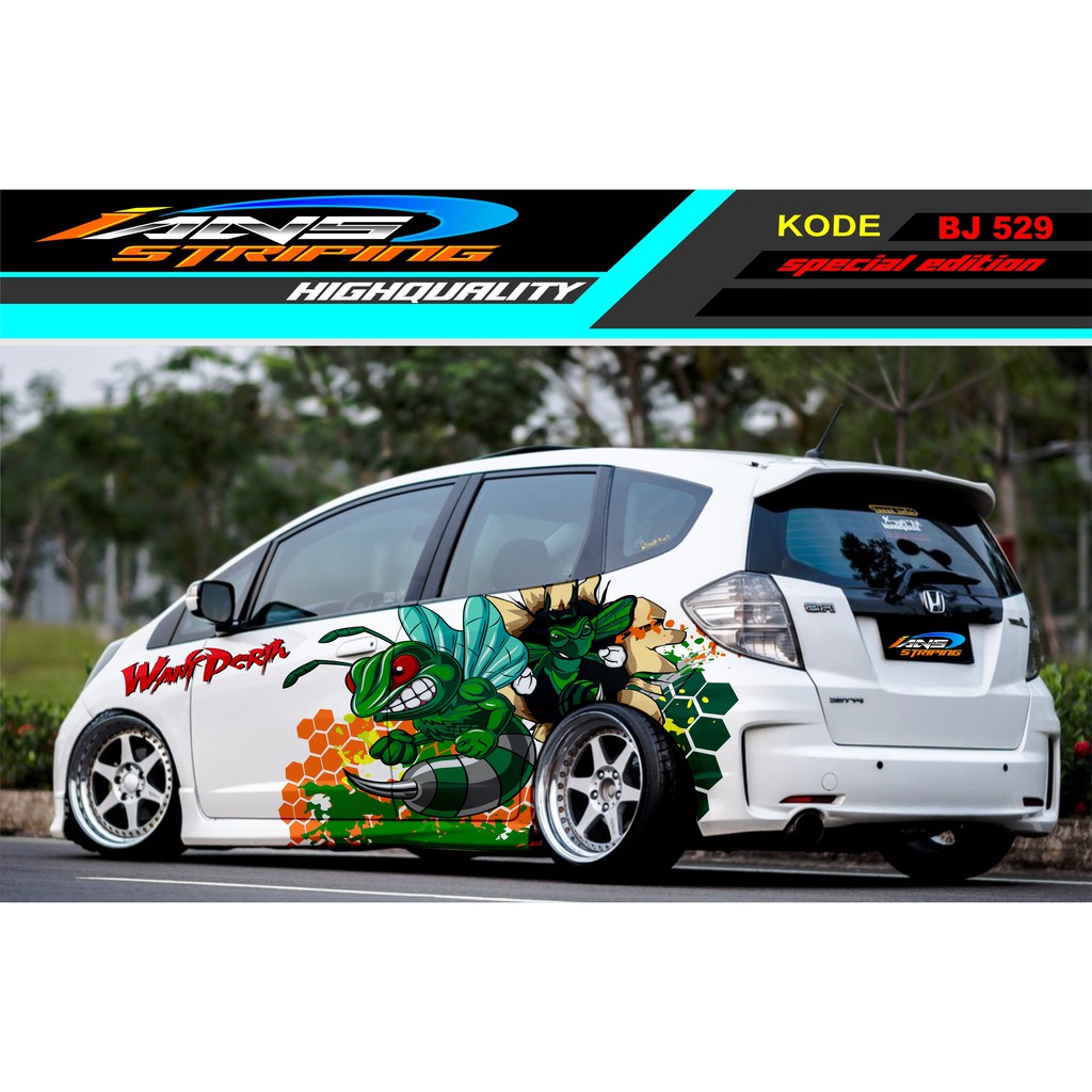 STICKER MOBIL HONDA JAZZ BRIO AGYA SWIFT YARIS / DECAL STICKER MOBIL TERBARU / STIKER MOBIL BEE