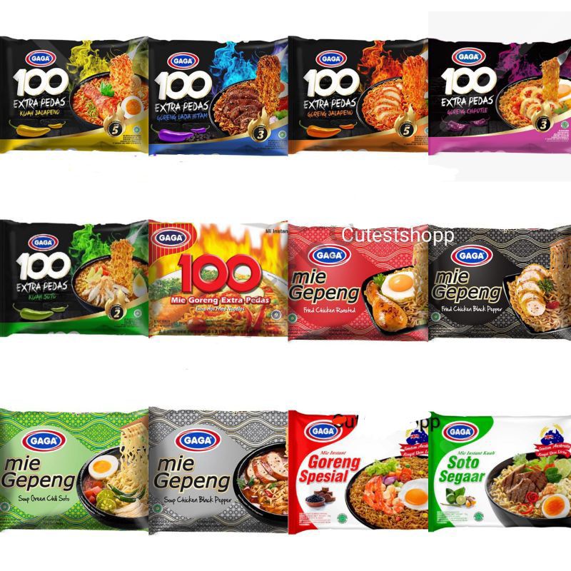 

MIE GAGA 100 EXTRA PEDAS MIE GEPENG