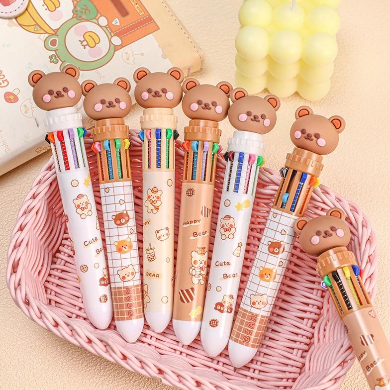 

Pulpen 10 Warna Bentuk Kartun Beruang Lucu Pulpen Sekolah Pulpen Kantor Kartun Alat Tulis Korea Beruang Kiyowo