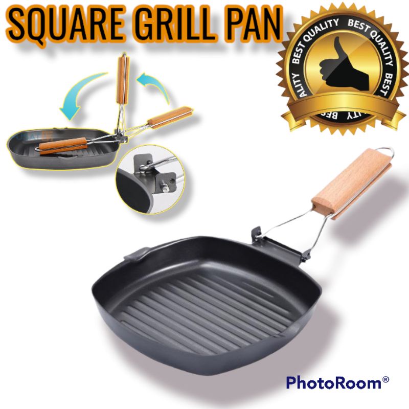 square grill pan/square grill pan anti lengket/square grill pan 24 cm/square grill