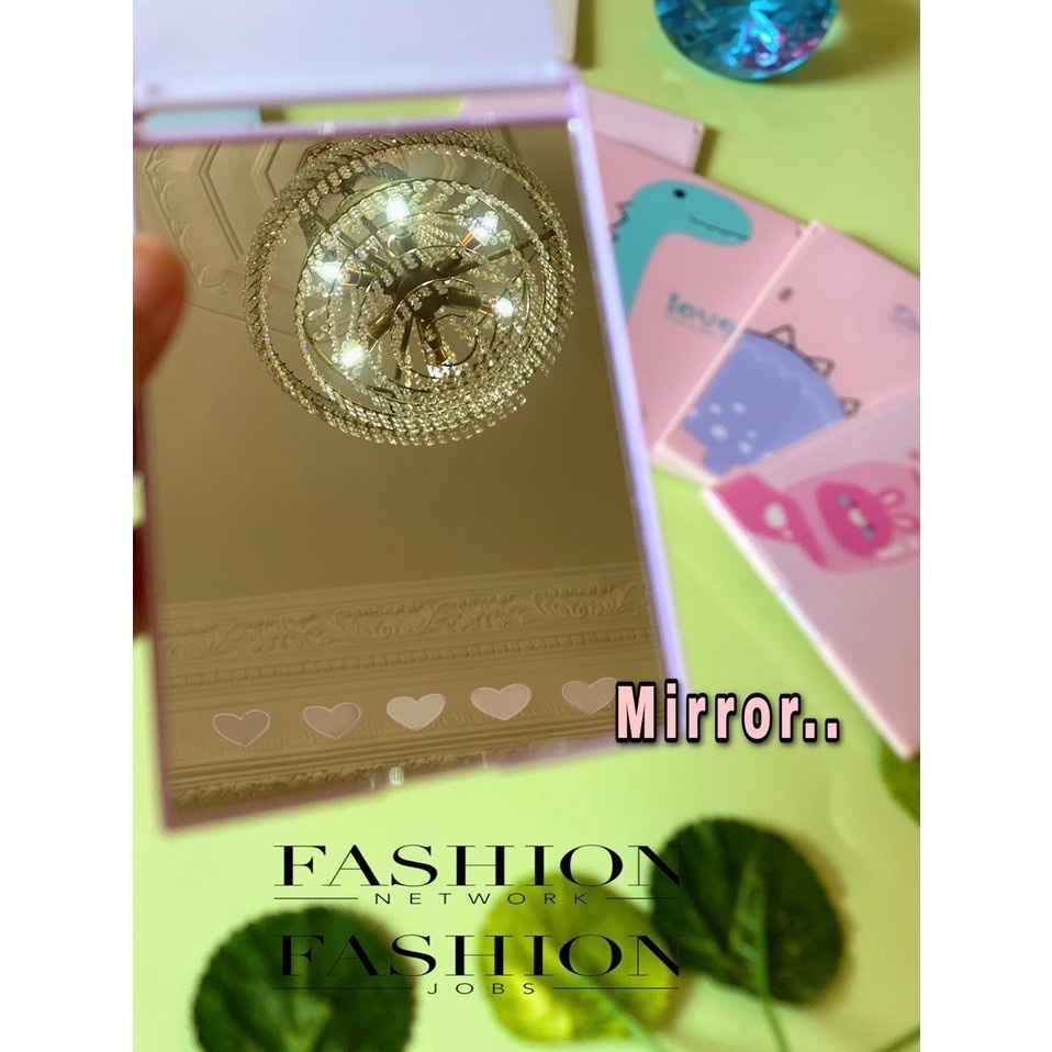 Original Korea Kaca Cermin Mirror Lipat Portable Mini Lucu Fashion