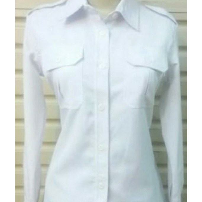 SERAGAM DINAS PUTIH PNS/ATASAN/JUMBO BIGSIZE/XXL SAMPAI 7L krah BERDIRI tangan tanpa kancing