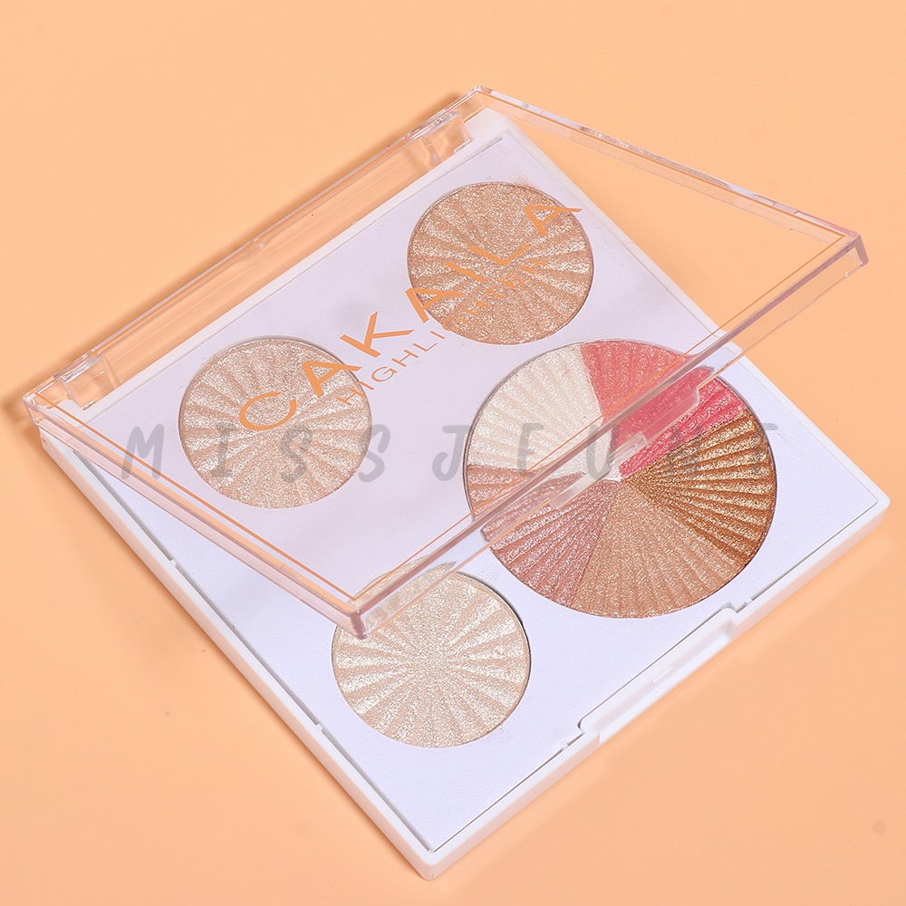 CAKAILA 8 Colors Warna Highlighter Shimmer Bronzer Kontur Palet Powder Blush Makeup Original