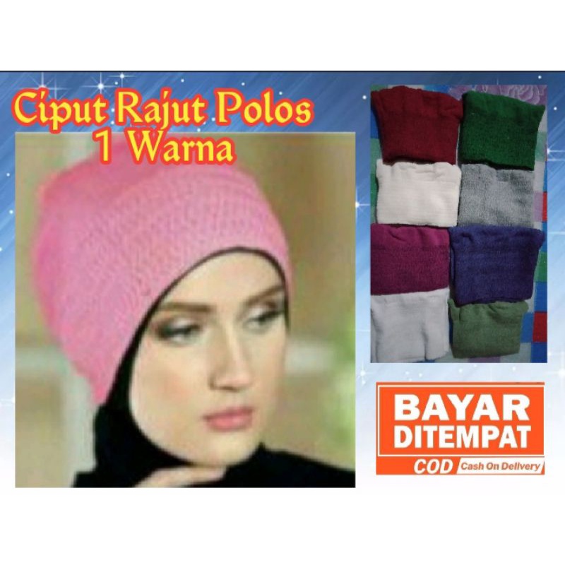 Ciput Rajut Polos 1 warna