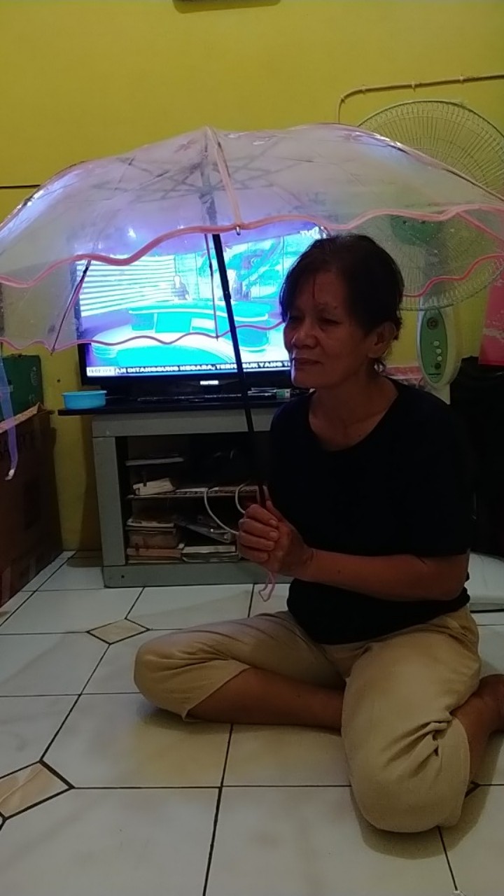 Payung Jepang Lipat Motif Transparan Cherry Blossom - E023 Titangadget