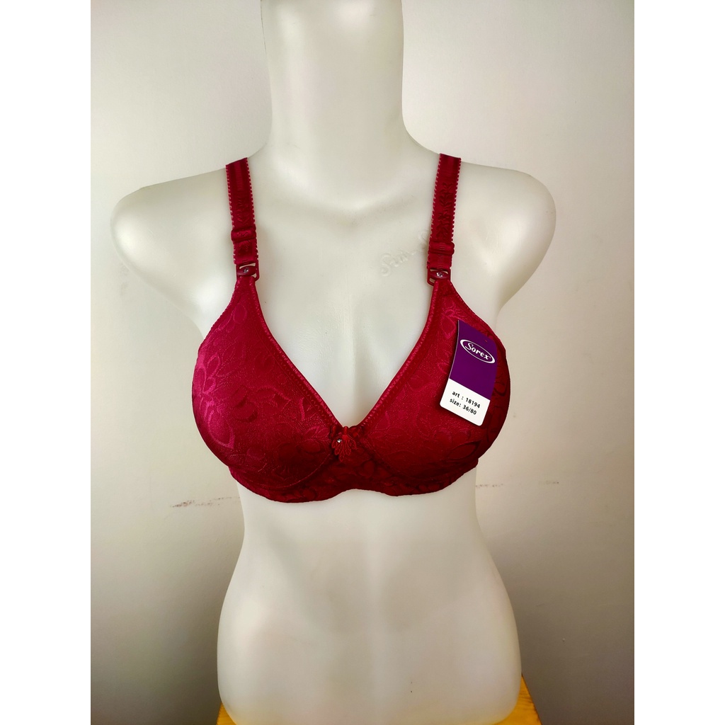 Bra Tanpa Kawat Sorex 18194 | Bra Wanita Tanpa Kawat Sorex Motif Bunga Cantik