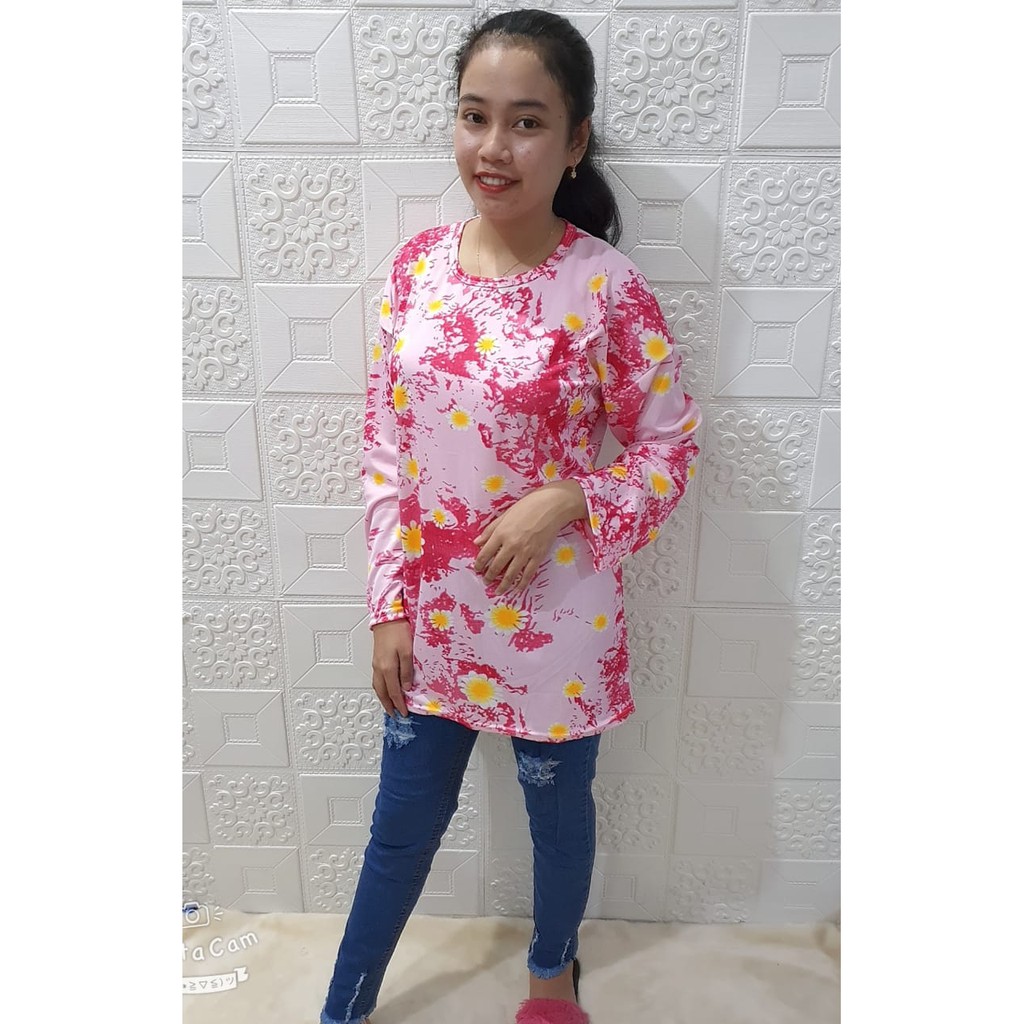 Kaos Oversize Tie Dye / Daisy Cotton Candy Lengan Panjang Fit XL