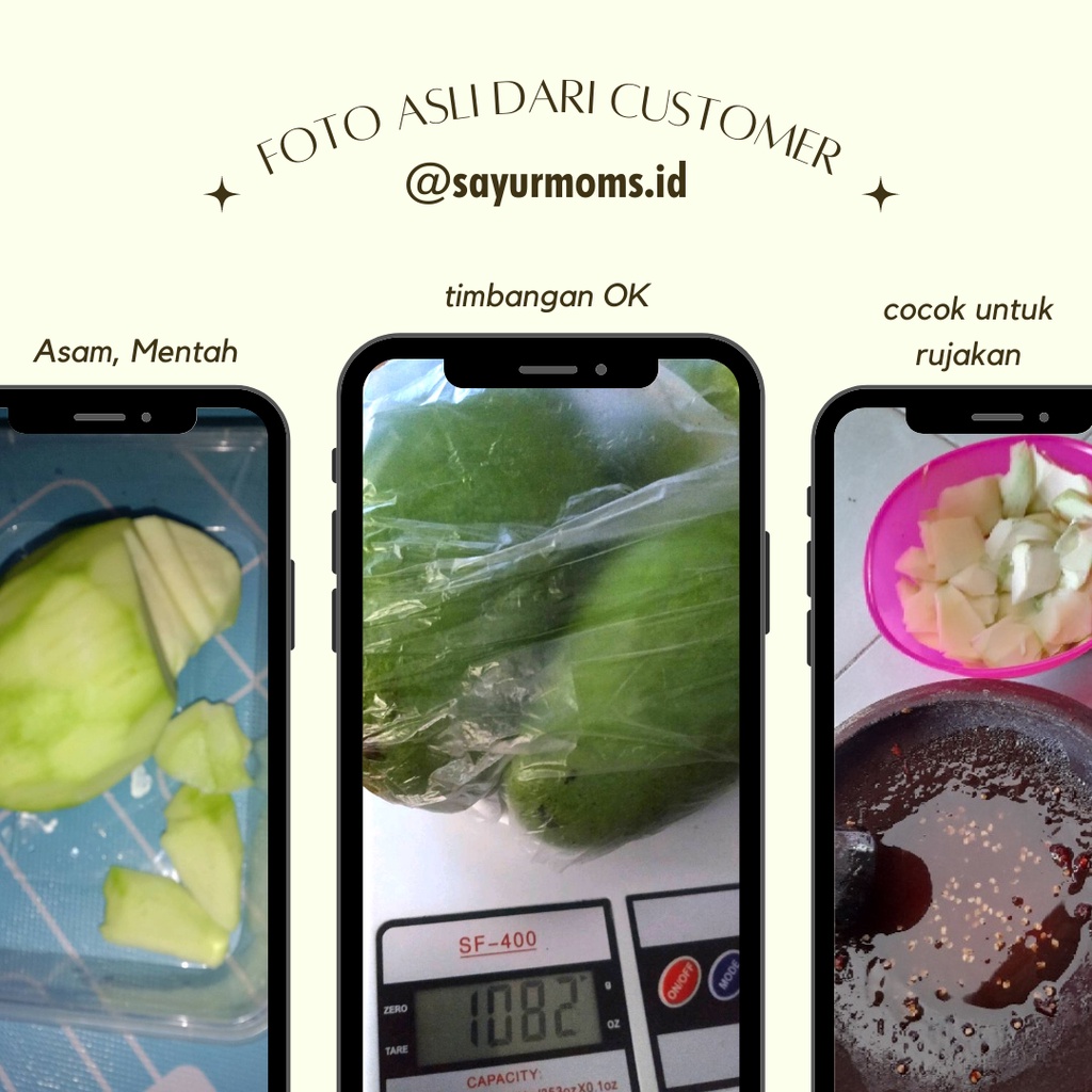 Mangga Muda Mentah - Buah Segar Surabaya (makanan rujak, cemilan ibu hamil)