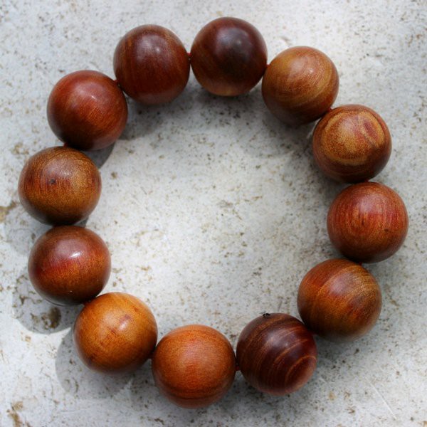 GELANG KAYU AGATHIS RAJA TEMBUS MERAH DIJAMIN ASLI 18MM