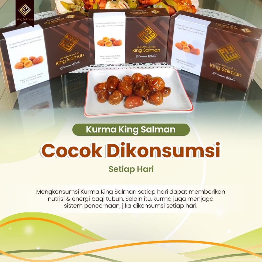 

BISA COD Kurma King Salman - Premium/VIP (1Box) Fresh 2021