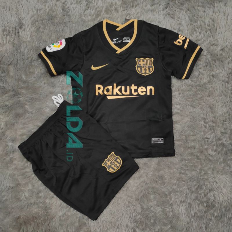 JERSEY BOLA GRADE ORI BARCELONA KIDS AWAY OFFICIAL 2020 2021