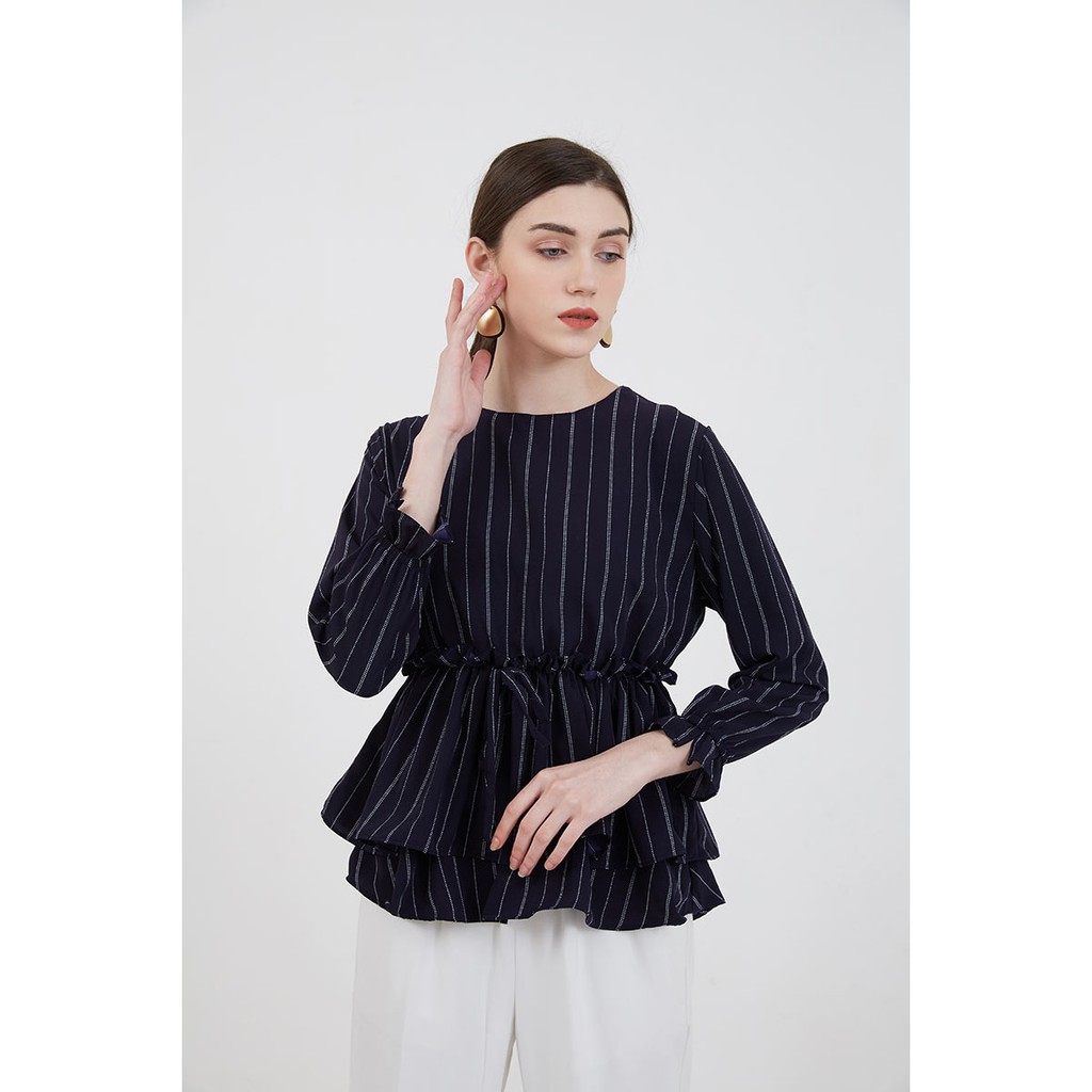 Berrybenka - Atasan Blouse Wanita Sophie Murava Layer Blouse-5
