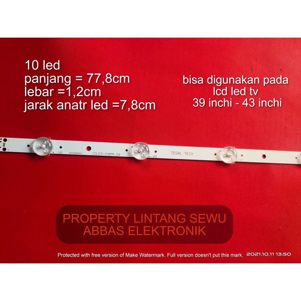 led backlight multi universal 39 inchi 40  inchi 42 inchi 43inchi 10 kancing 10 led 3v universal