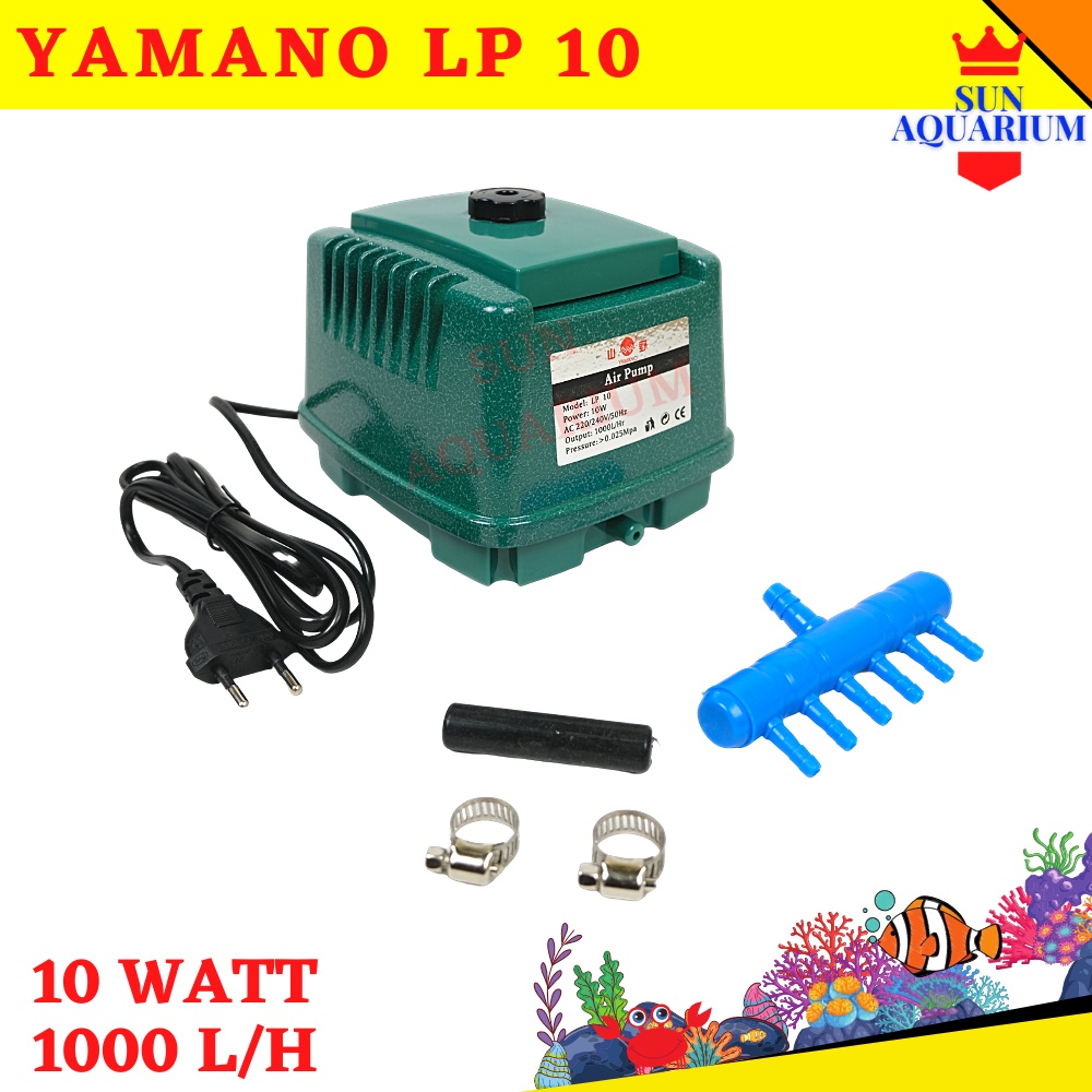Pompa Udara Yamano LP 10 Mesin Aerator Yamano AP 10 Pompa Gelembung Udara 6 Cabang