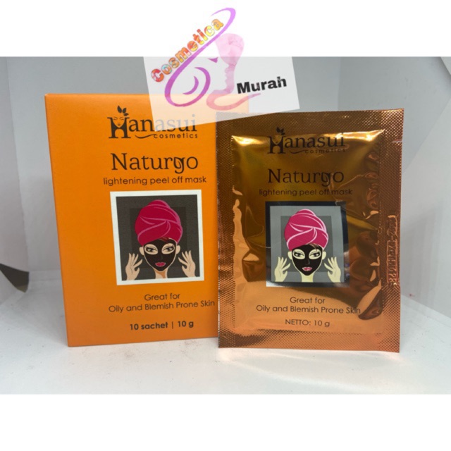 *masker wajah* ⚡️harga per sachet || hanasui naturgo black mask || hanasui peel off mask gold || hanasui gold mask