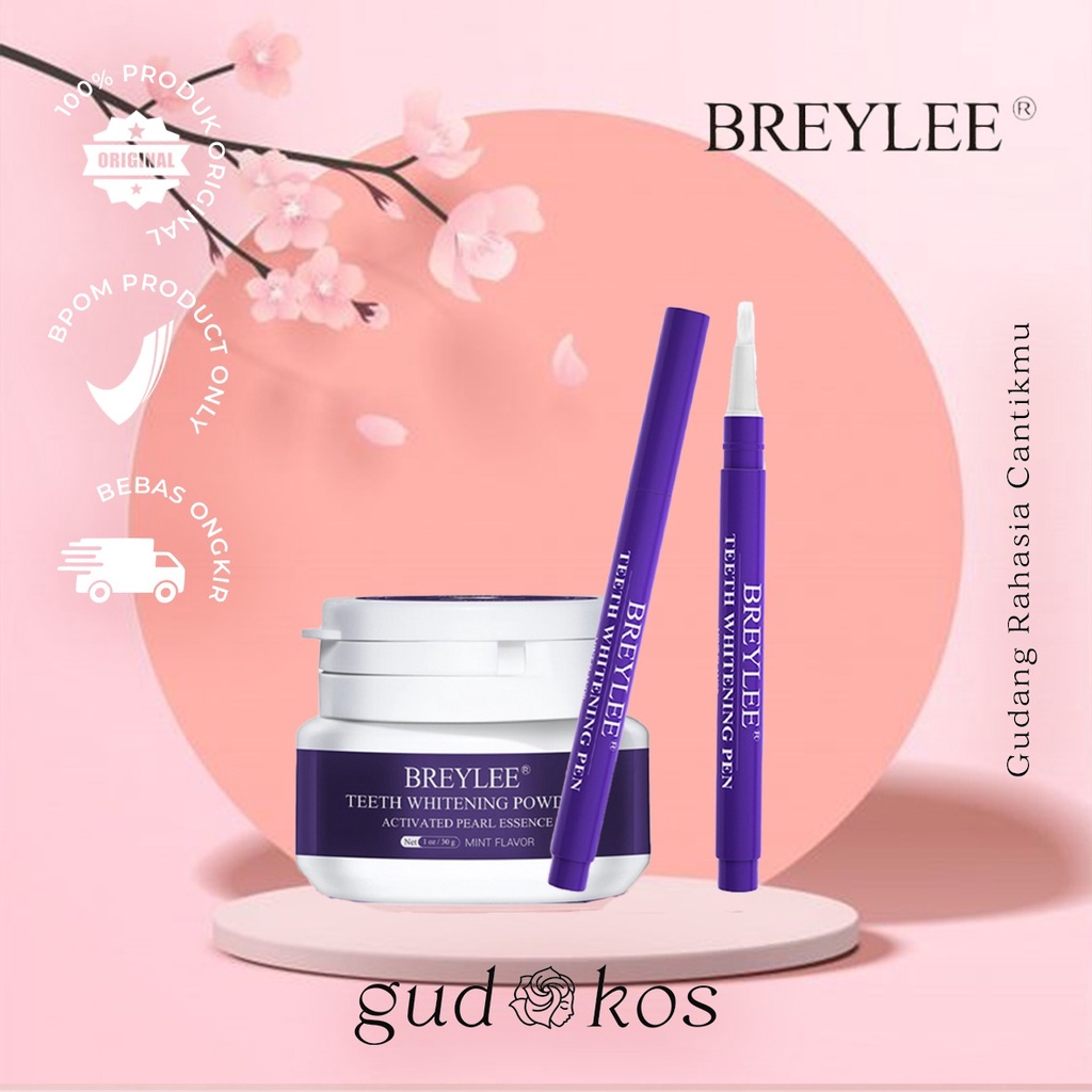 [BPOM] BREYLEE Teeth Whitening Powder &amp; Pen - Pemutih &amp; Mencerahkan Gigi